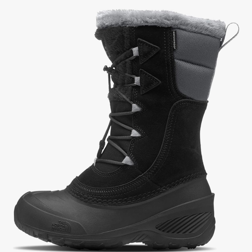 The North Face snow boots Youth Shellista Lace IV, TNF Black/Vanadis Grey, 6